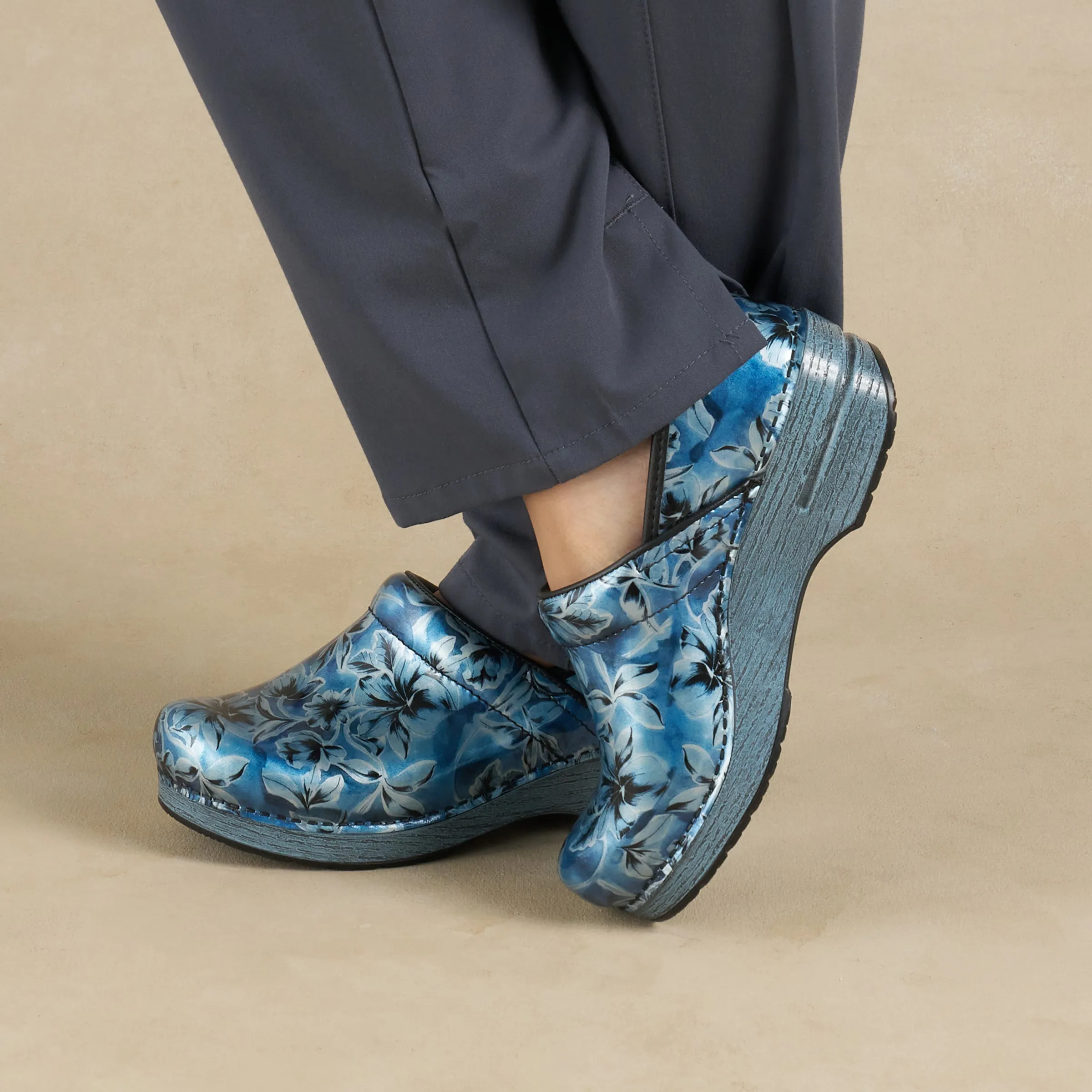 Professional Blue Vine Patent Dansko