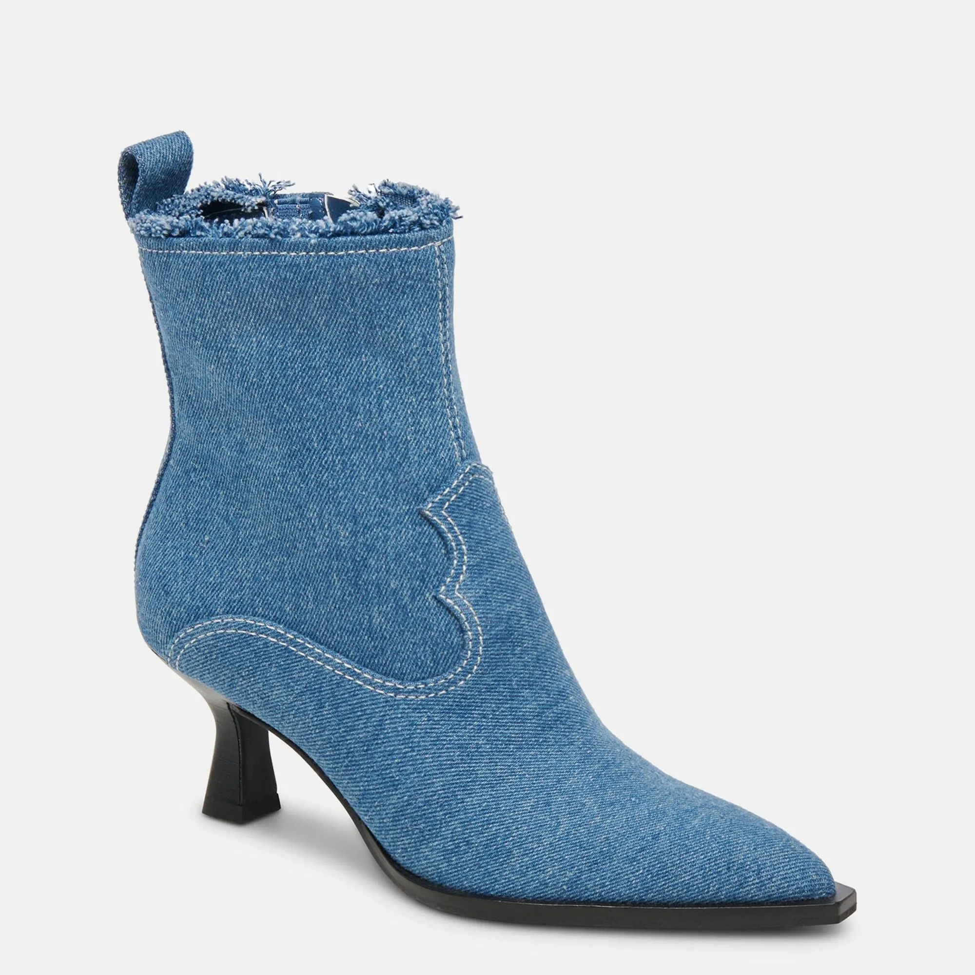 Reformation Austin Boots Blue Denim