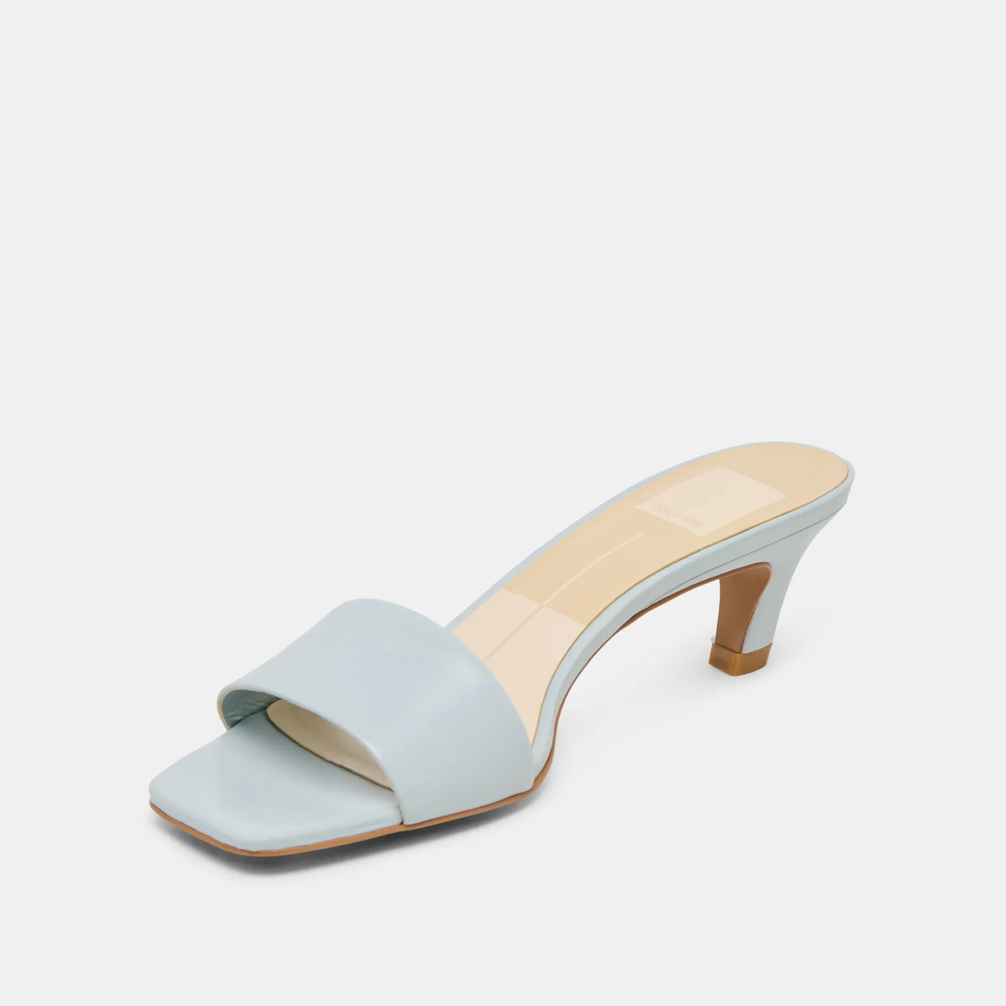 REXA HEELS ICE BLUE LEATHER Dolce Vita