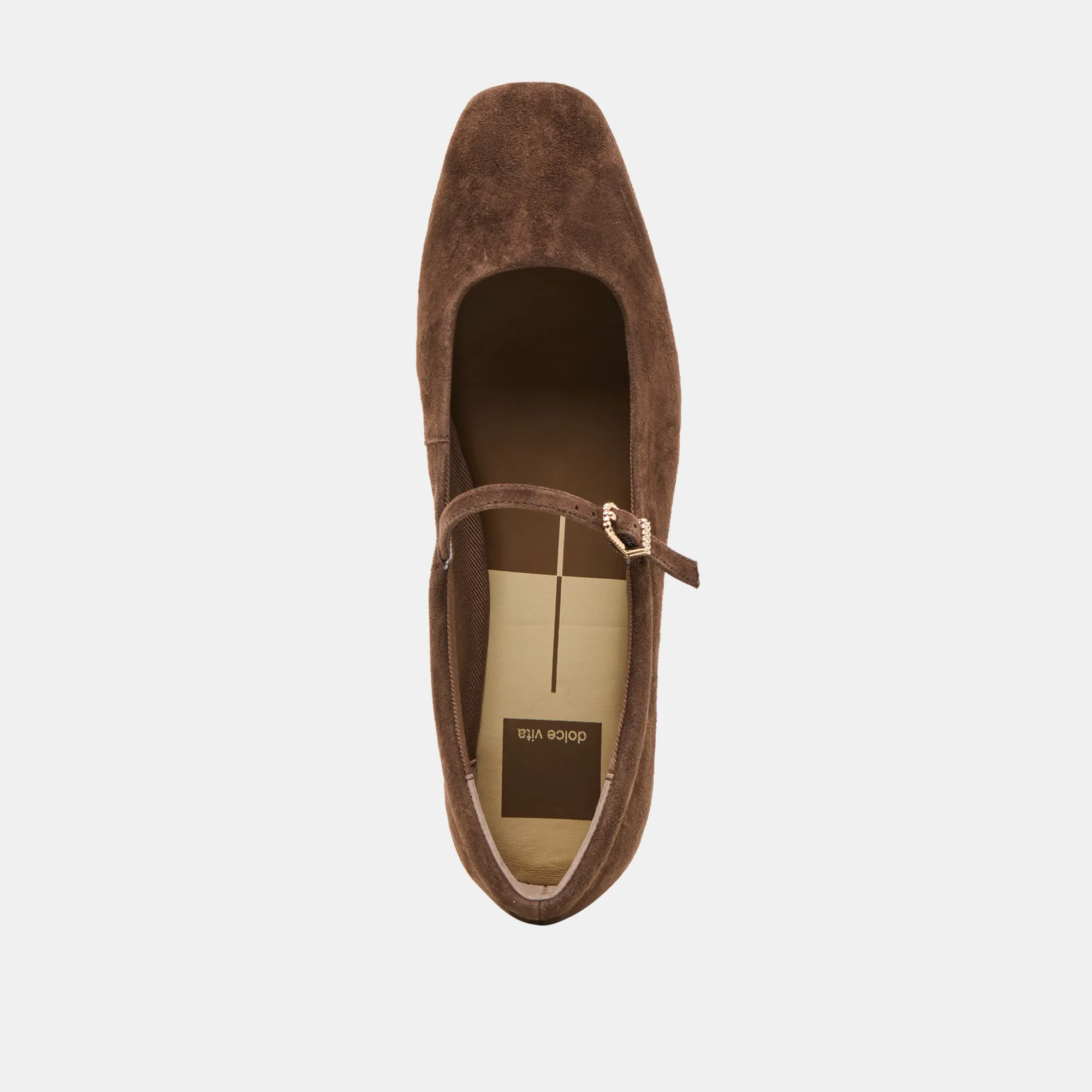 REYES BALLET FLATS DK BROWN SUEDE Dolce Vita