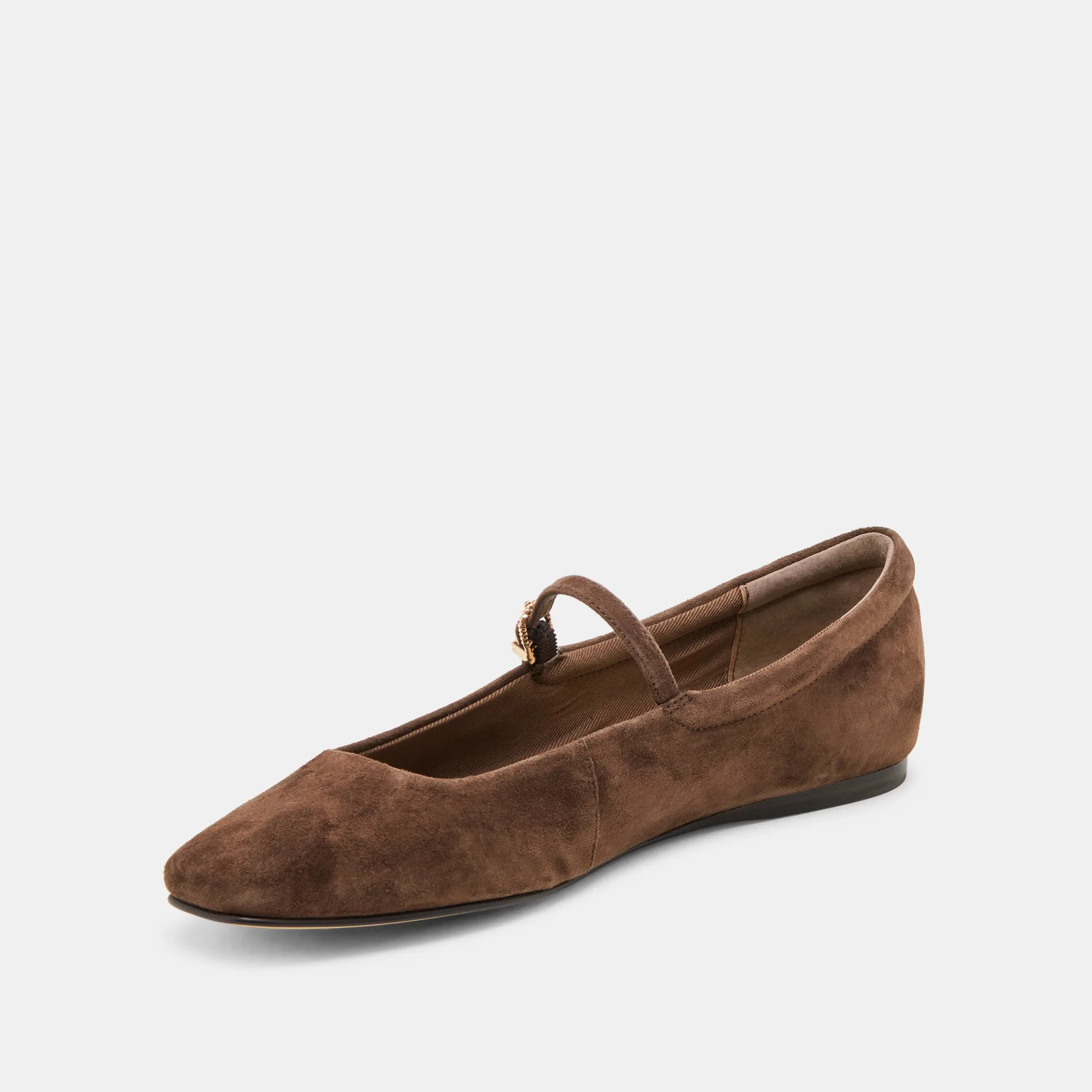 REYES BALLET FLATS DK BROWN SUEDE Dolce Vita