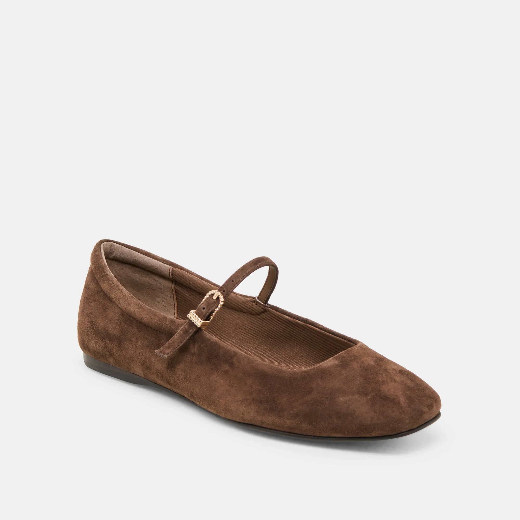 REYES BALLET FLATS DK BROWN SUEDE Dolce Vita