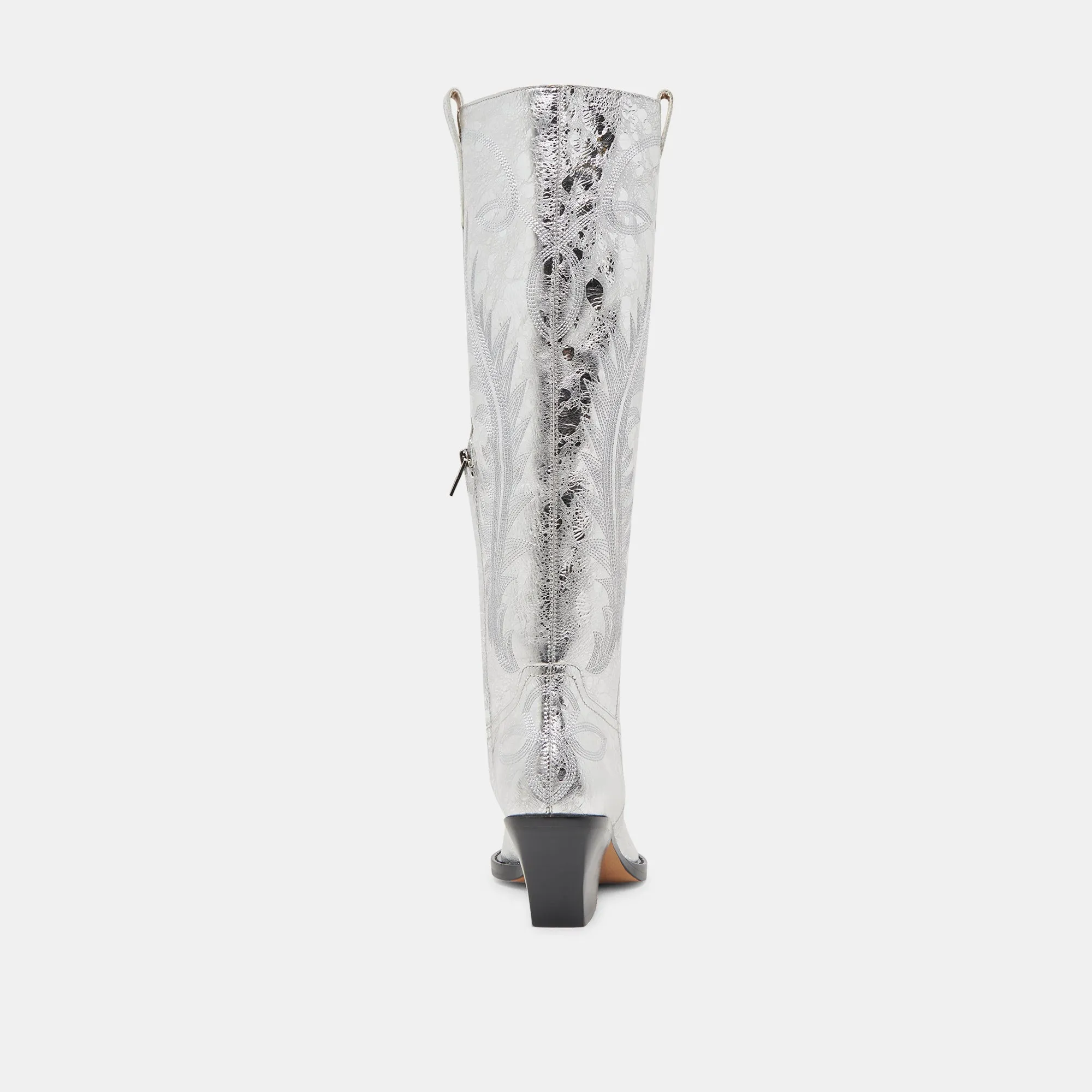 RYATT BOOTS SILVER DISTRESSED LEATHER Dolce Vita