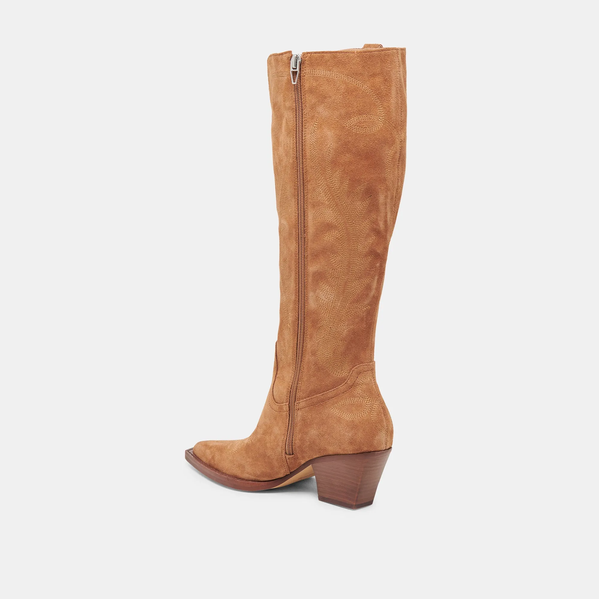 RYATT EXTRA WIDE CALF BOOTS PECAN SUEDE Dolce Vita