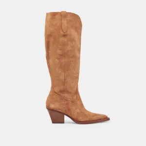 RYATT EXTRA WIDE CALF BOOTS PECAN SUEDE Dolce Vita