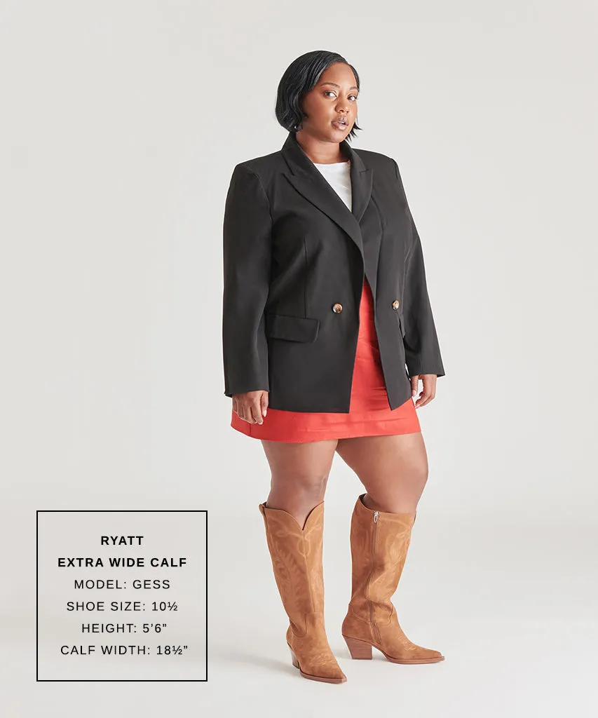 RYATT EXTRA WIDE CALF BOOTS PECAN SUEDE Dolce Vita