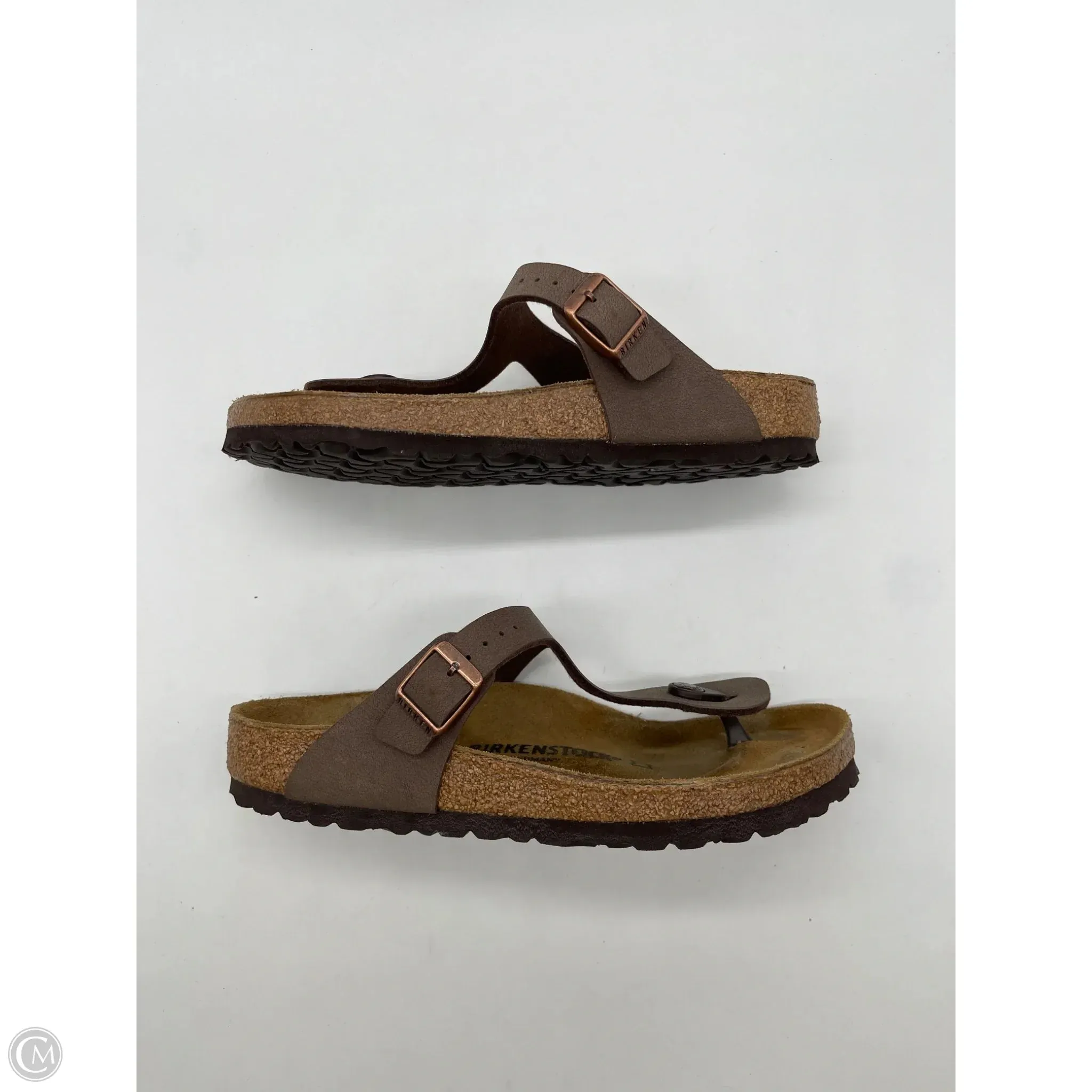 Sandals Flats By Birkenstock In Brown, Size: 7