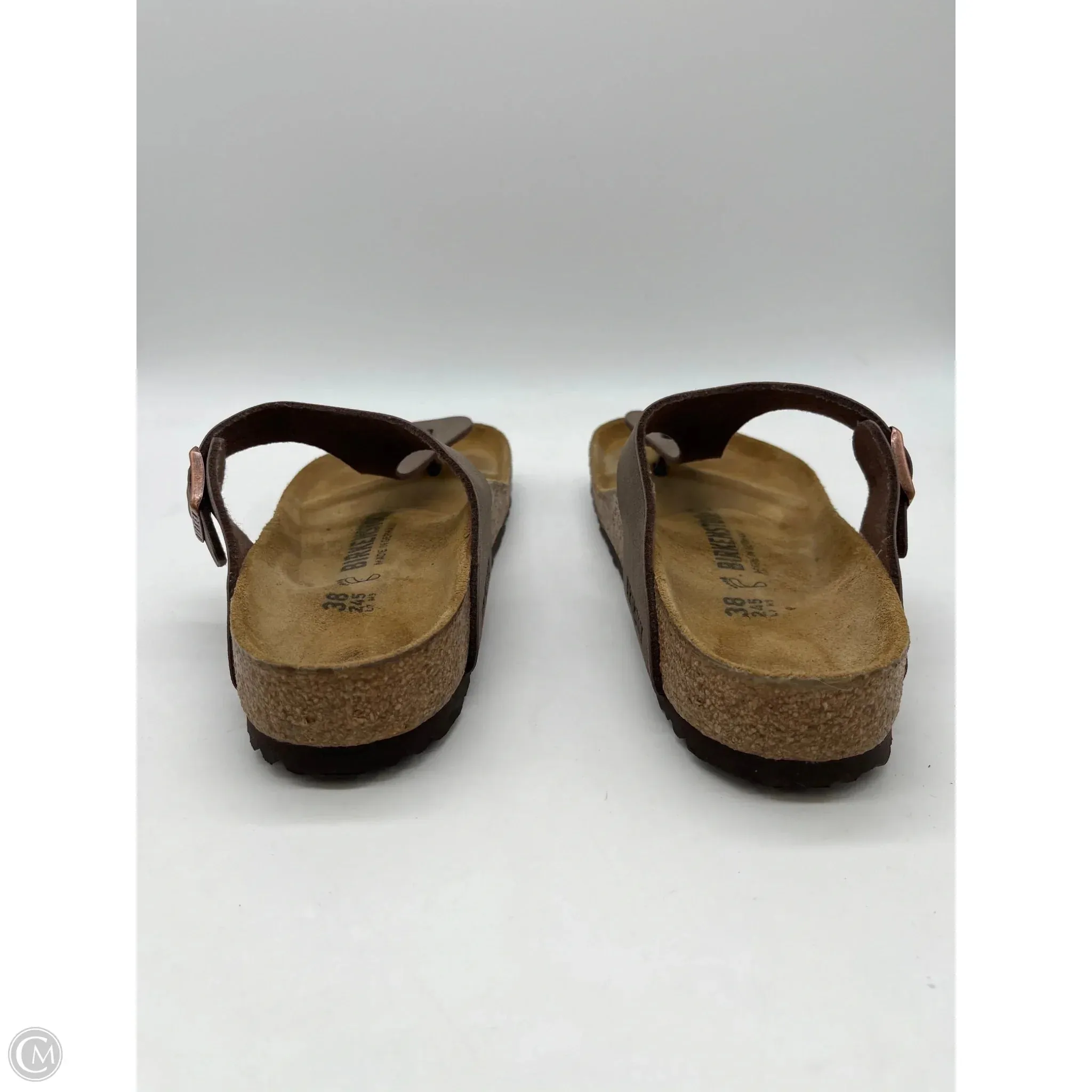 Sandals Flats By Birkenstock In Brown, Size: 7