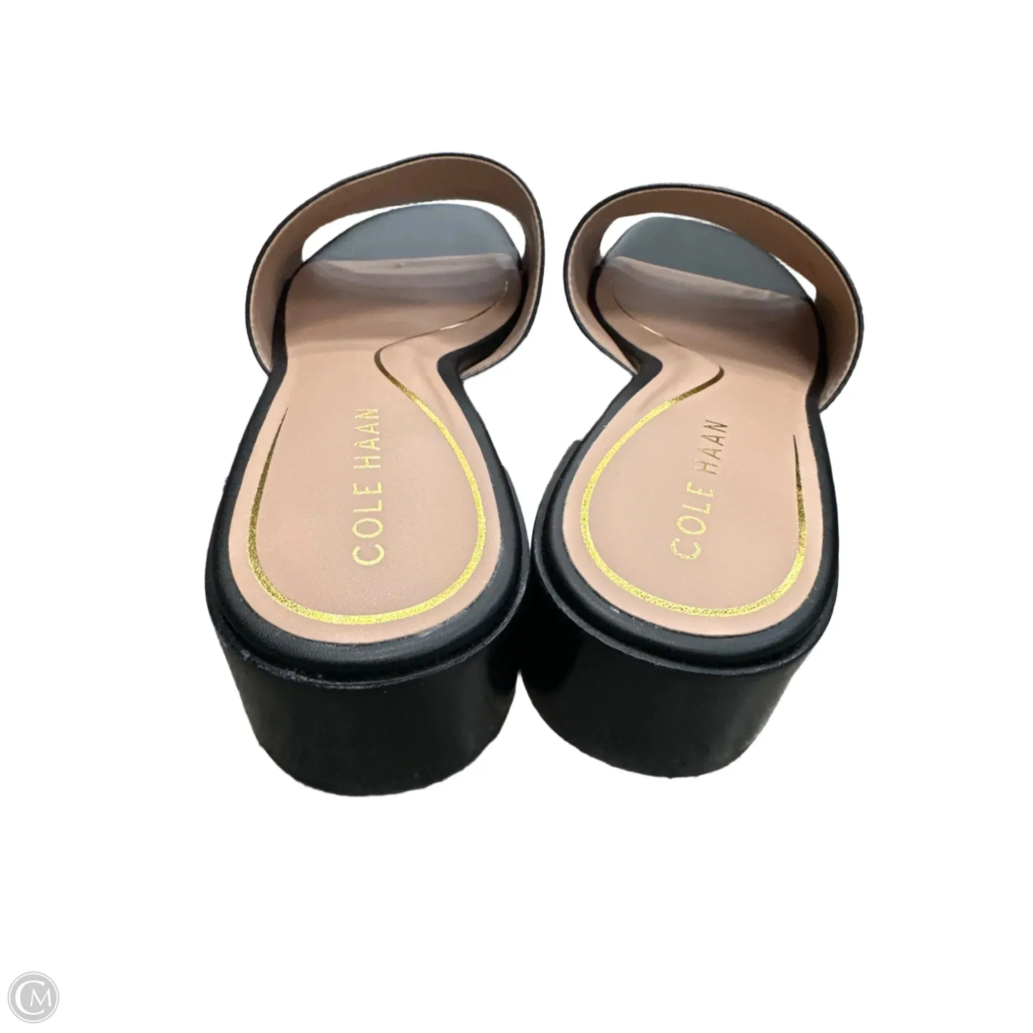 Sandals Heels Block By Cole-haan In Black, Size: 8.5