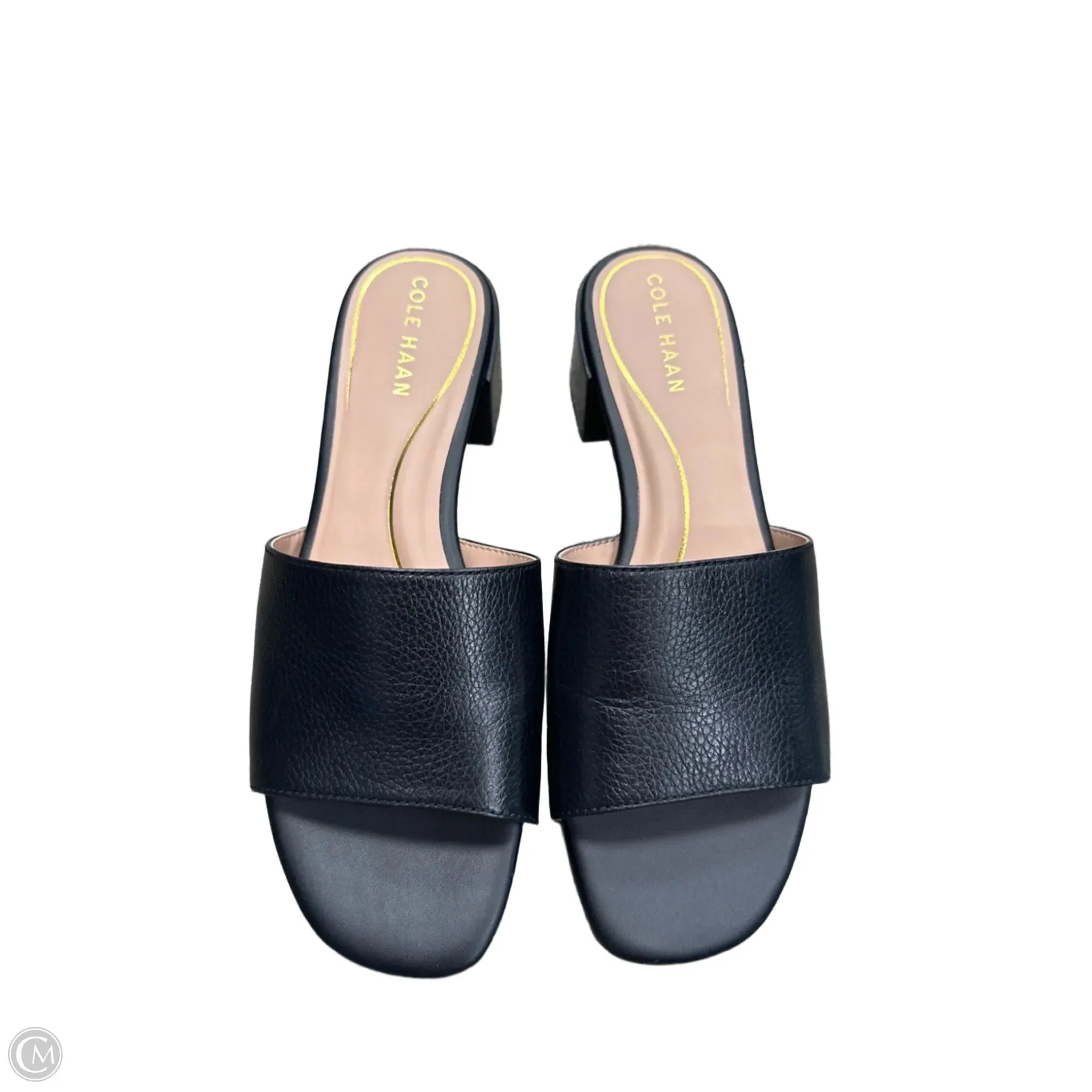 Sandals Heels Block By Cole-haan In Black, Size: 8.5