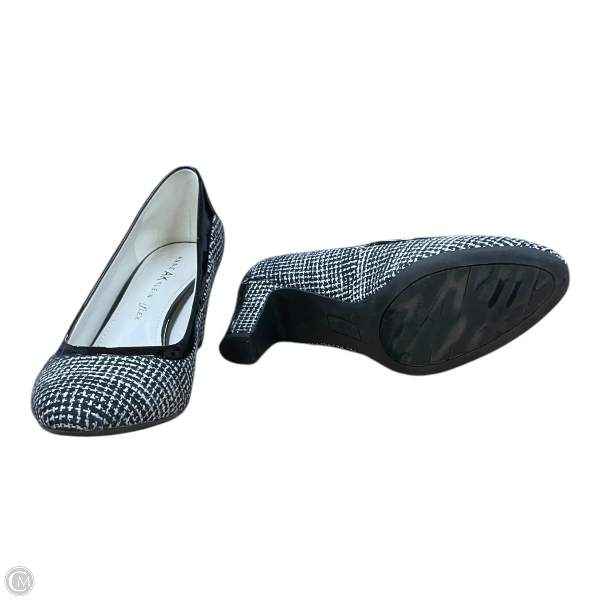 Shoes Heels Block By Anne Klein In Black & White, Size: 8