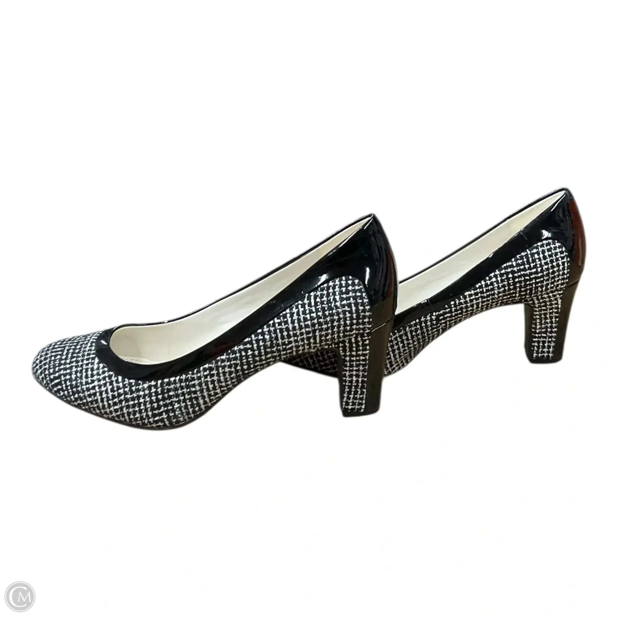 Shoes Heels Block By Anne Klein In Black & White, Size: 8