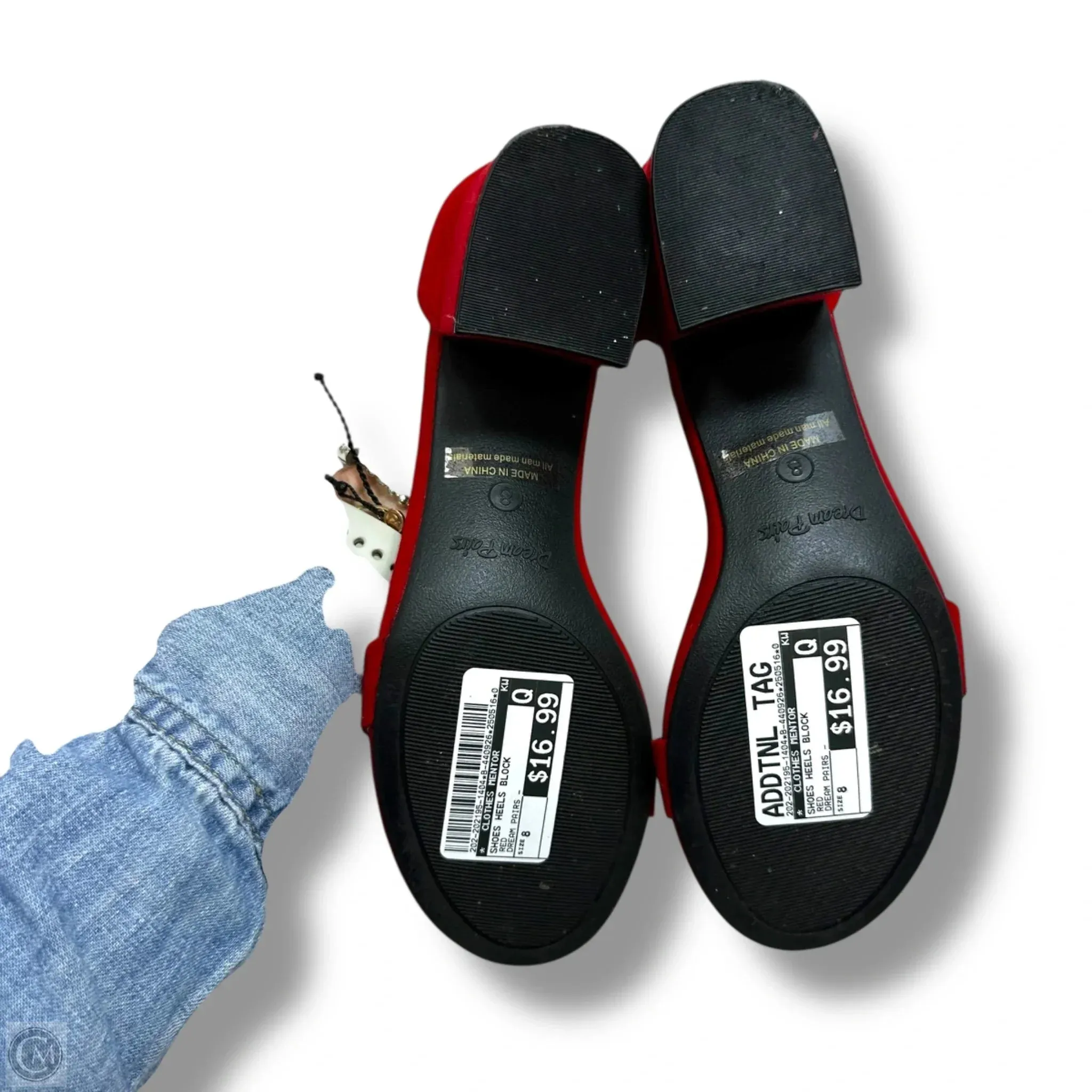 Shoes Heels Block By Clothes Mentor In Red, Size: 8