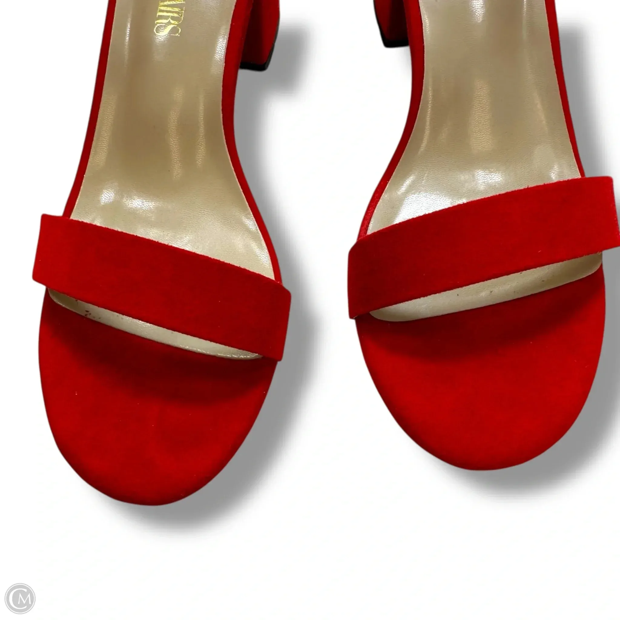 Shoes Heels Block By Clothes Mentor In Red, Size: 8