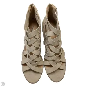 Shoes Heels Block By Just Fab In Beige, Size: 11