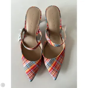 Shoes Heels Block By Kelly And Katie In Blue & Orange, Size: 9
