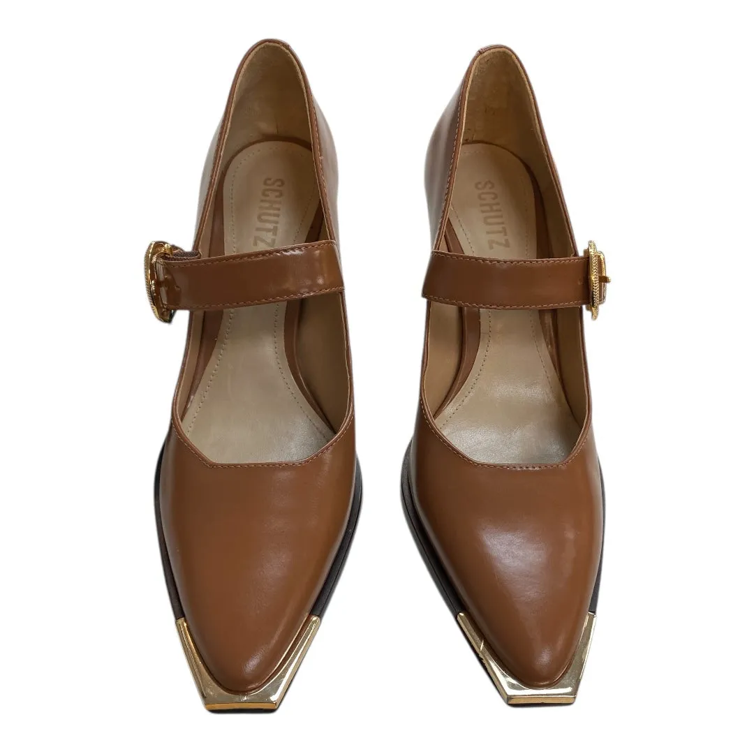 Shoes Heels Block By schutz In Brown, Size:8.5