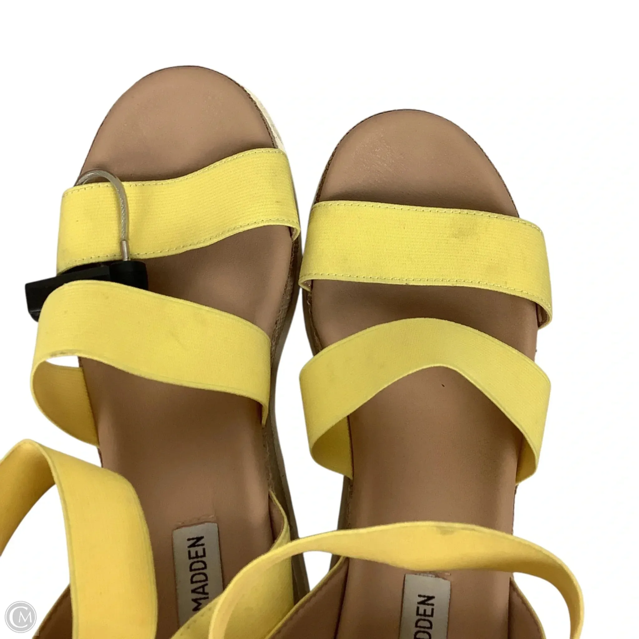 Shoes Heels Block By Steve Madden In Yellow, Size: 8