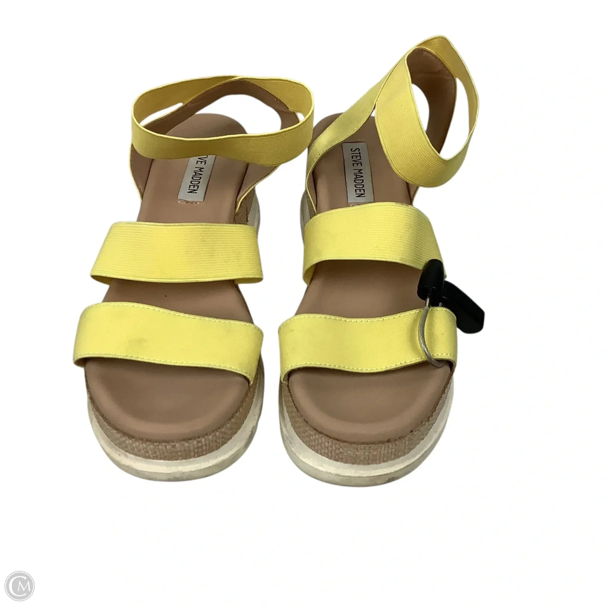 Shoes Heels Block By Steve Madden In Yellow, Size: 8