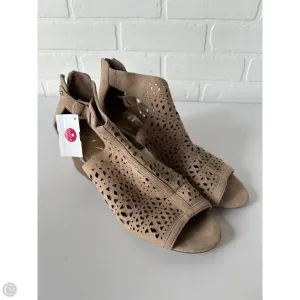 Shoes Heels Block By Unisa In Tan, Size: 10