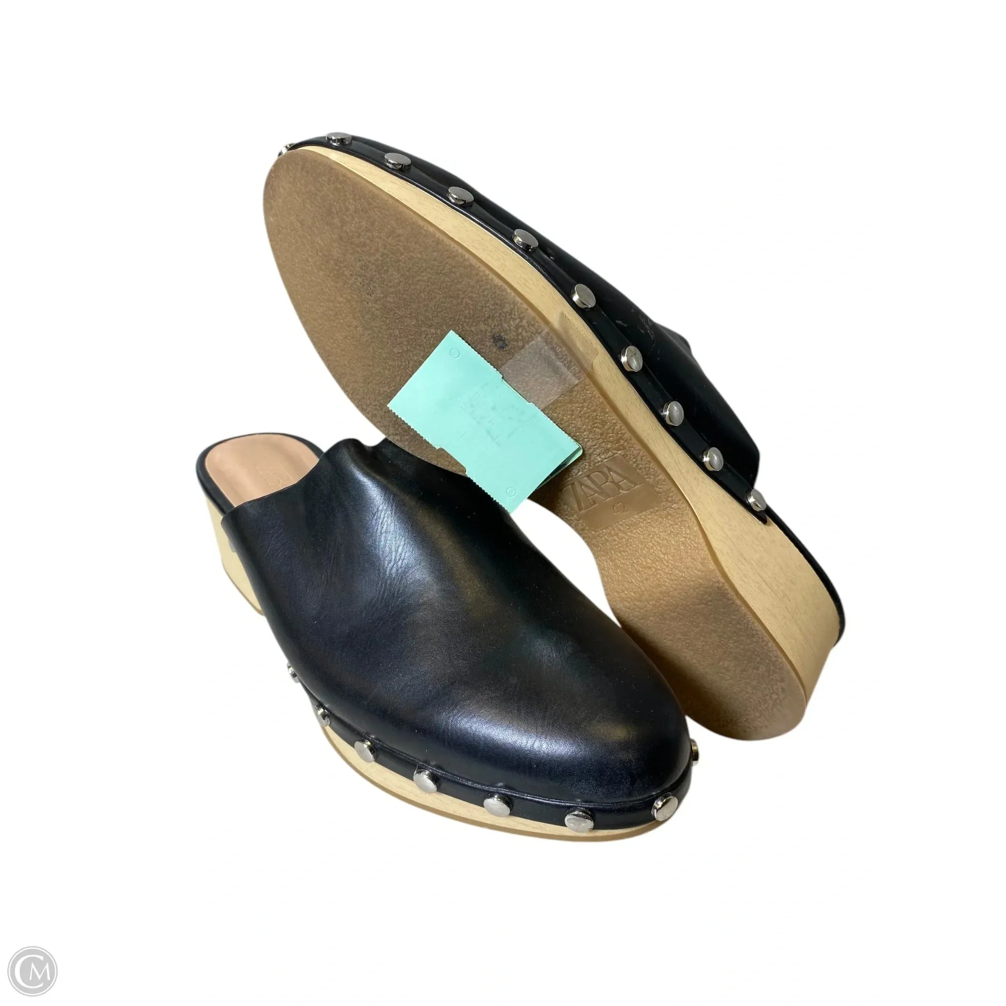 Shoes Heels Block By Zara In Black, Size: 11