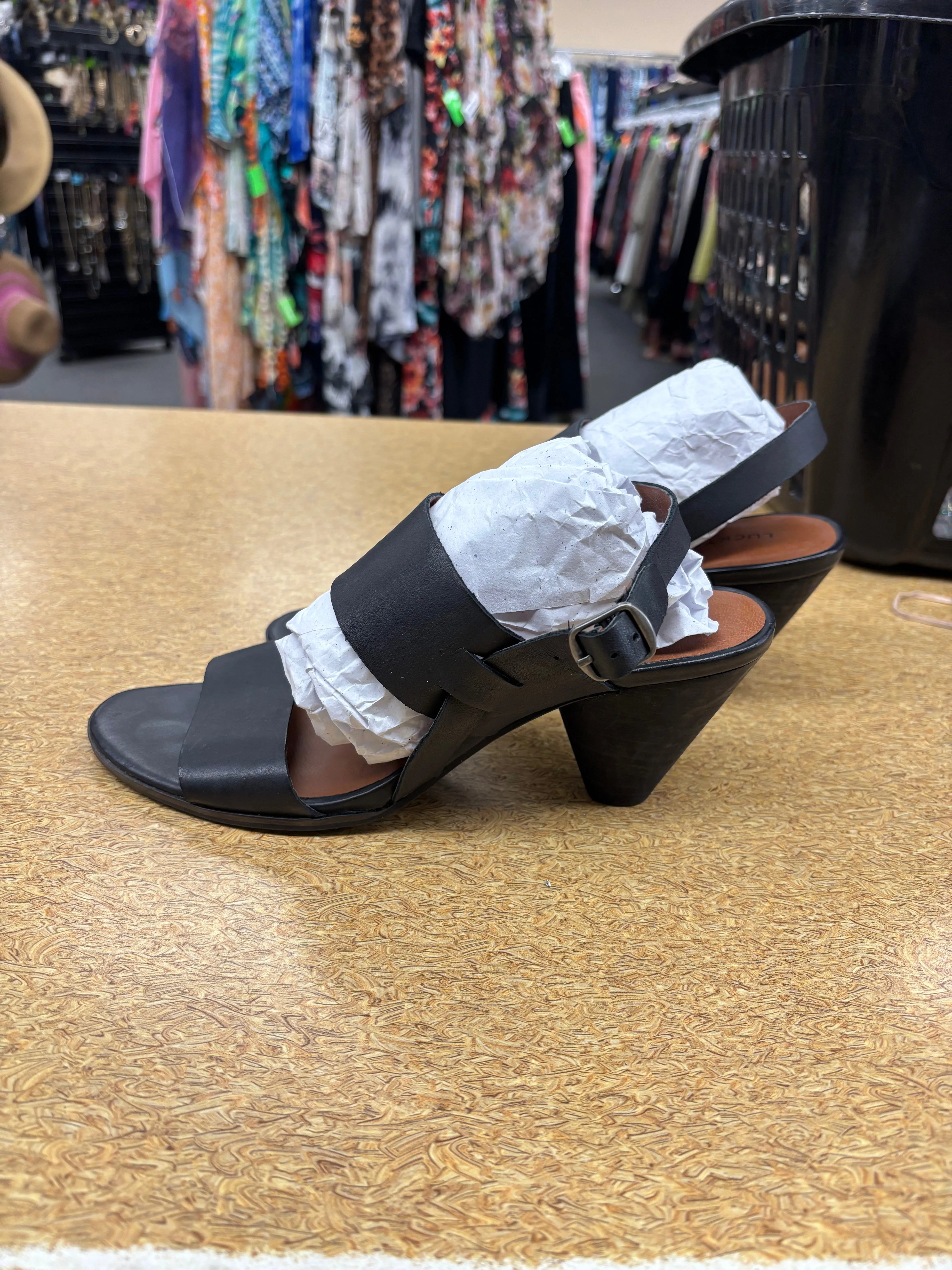 Shoes Heels By Lucky Brand In Black, Size:9