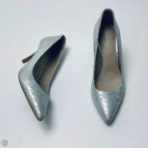 Shoes Heels Stiletto By Calvin Klein In Silver, Size: 8.5
