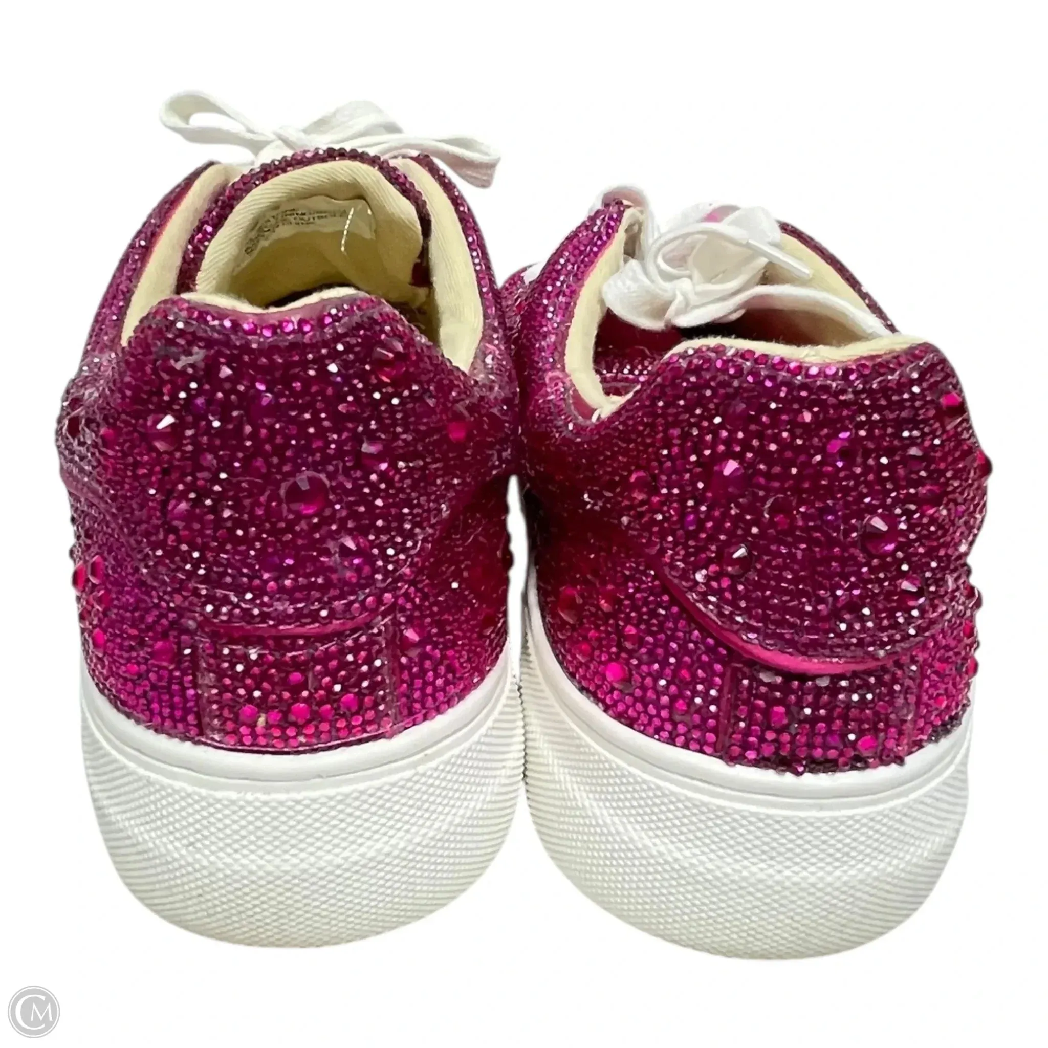 Shoes Sneakers By Betsey Johnson In Pink & White, Size: 8