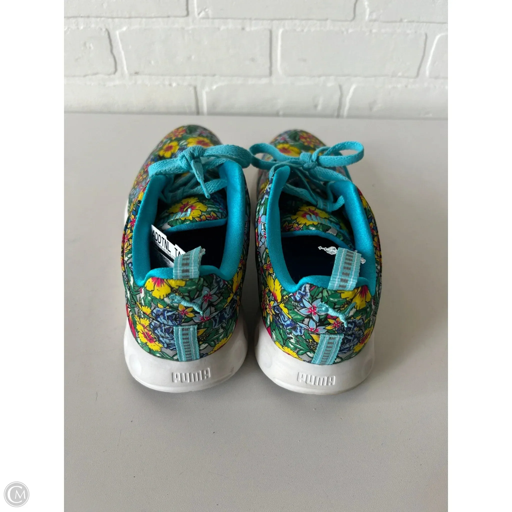 Shoes Sneakers By Puma In Blue & Yellow, Size: 10