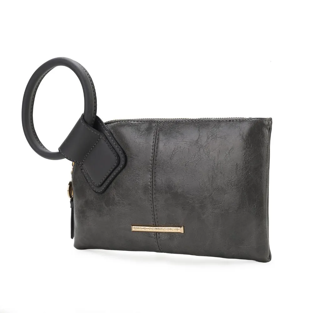Simone Vegan Leather Clutch/Wristlet for Women's