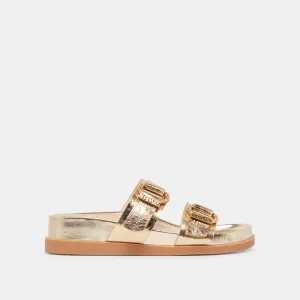 SOYA SANDALS GOLD DISTRESSED LEATHER Dolce Vita
