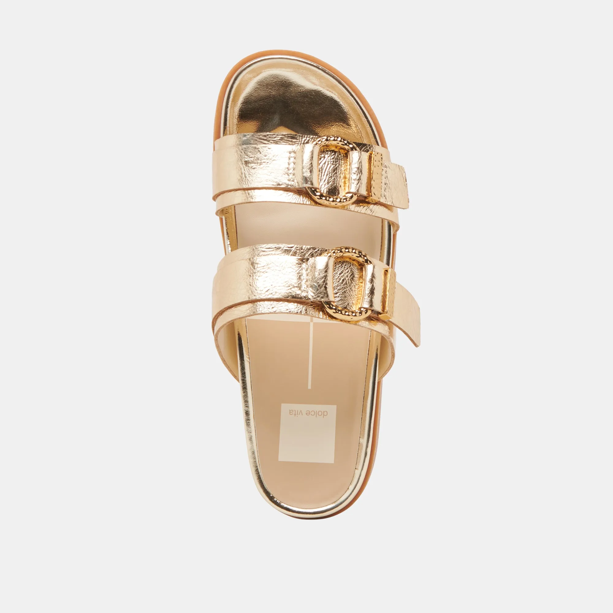 SOYA SANDALS GOLD DISTRESSED LEATHER Dolce Vita