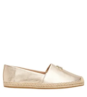 TOMMY HILFIGER METALLIC LEATHER ESPADRILLE