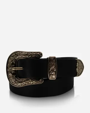 Western Belt Black/Gold SOL SANA