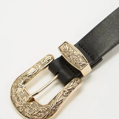 Western Belt Black/Gold SOL SANA
