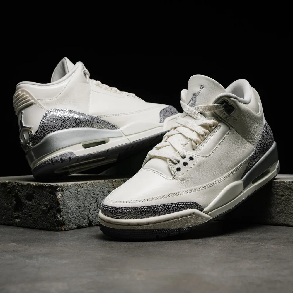 Women's Air Jordan 3 Retro - Sail/Cement Grey