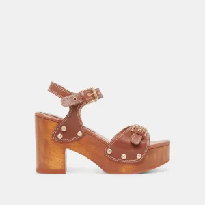 YANDY HEELS COGNAC LEATHER Dolce Vita