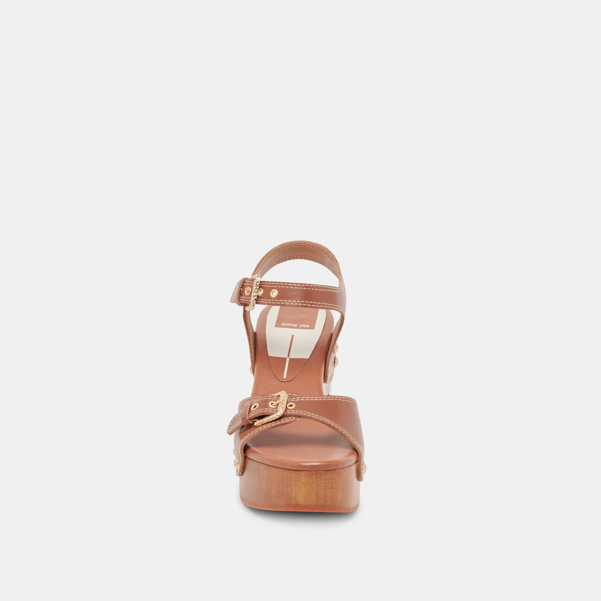 YANDY HEELS COGNAC LEATHER Dolce Vita