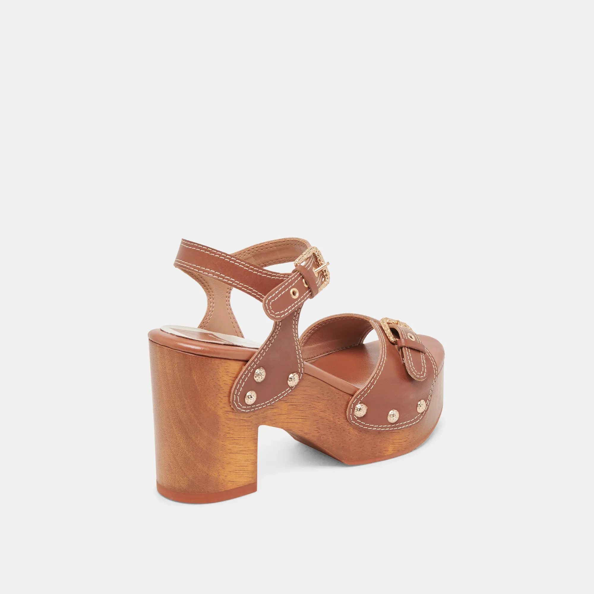 YANDY HEELS COGNAC LEATHER Dolce Vita